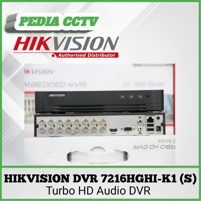 DVR HIKVISION 16 ANNEL 7216 HGHI-K1(S) TURBO HD DVR