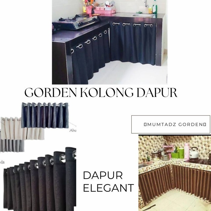 Gorden Kolong Dapur Bahan Blackout Polos Premium Terlaris
