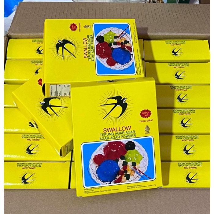 

Ready Stok" Agar-Agar Swallow 1X Dos Isi 12X Sachet