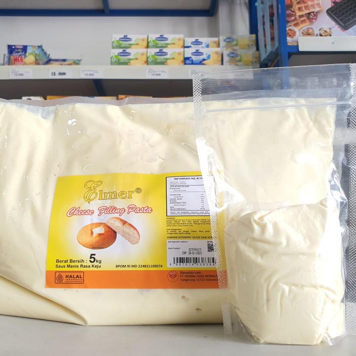 

Ready Stok" Elmer Filling Keju 250Gr / Isian Roti Keju Elmer / Selai Keju Elmer