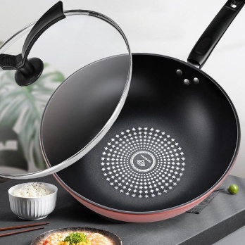 Diamond Wok Pan Wajan Penggorengan Anti Lengket Batu Medis Ukuran 32 CM