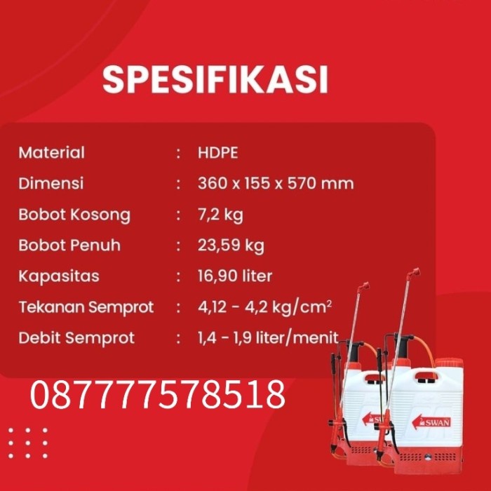 Terhemat Sprayer Swan 2 In 1 / Sprayer Swan Mtb 16