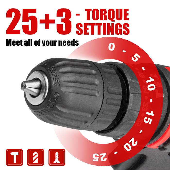 JTTOP JLD MESIN BOR BATERAI 36VF CORDLESS BOR MESIN BOR CAS MURAH BOLAK BALIK/KASUS/CHARGER -