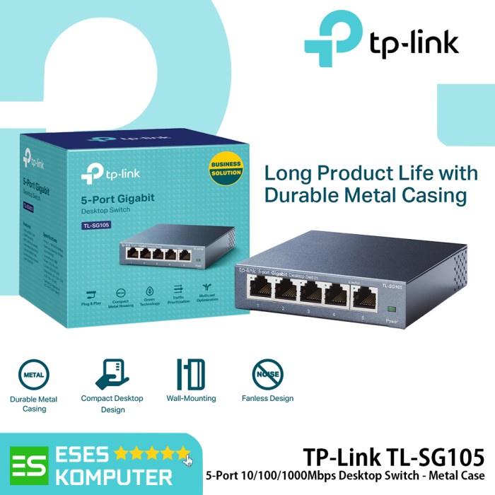 Swit Hub TP-Link TL-SG105 5-Port Gigabit Destkop Swit