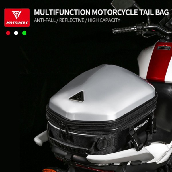 TERBARU Tas Belakang Motor Motowolf Tail Bag Hard Shell Tas Helm Multi Fungsi