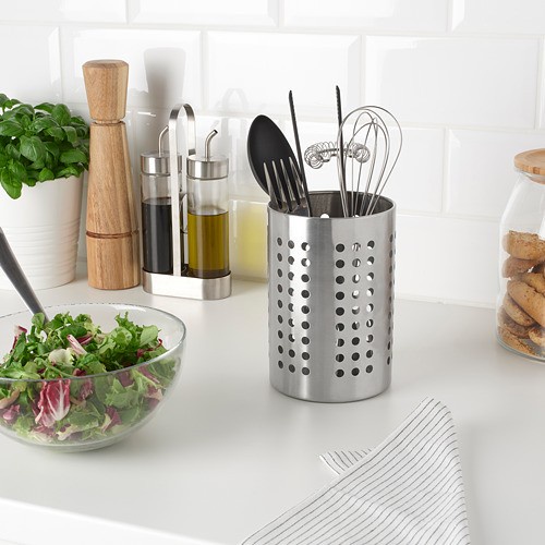TEMPAT SENDOK STAINLESS STEEL WADAH SUTIL RAK PERALATAN MAKAN