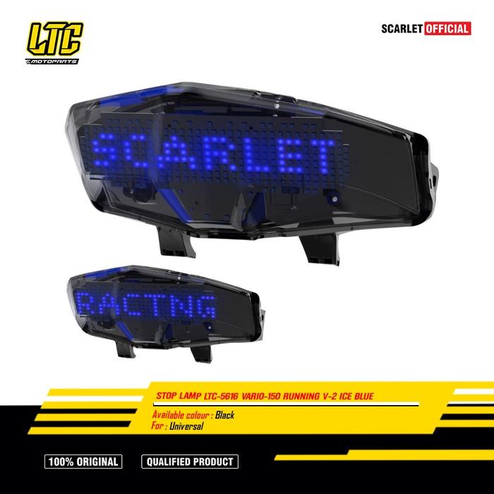 Scarlet - Stop Lamp Lampu Belakang 5616 Vario 150 Running V2 Modifikasi Text Animasi