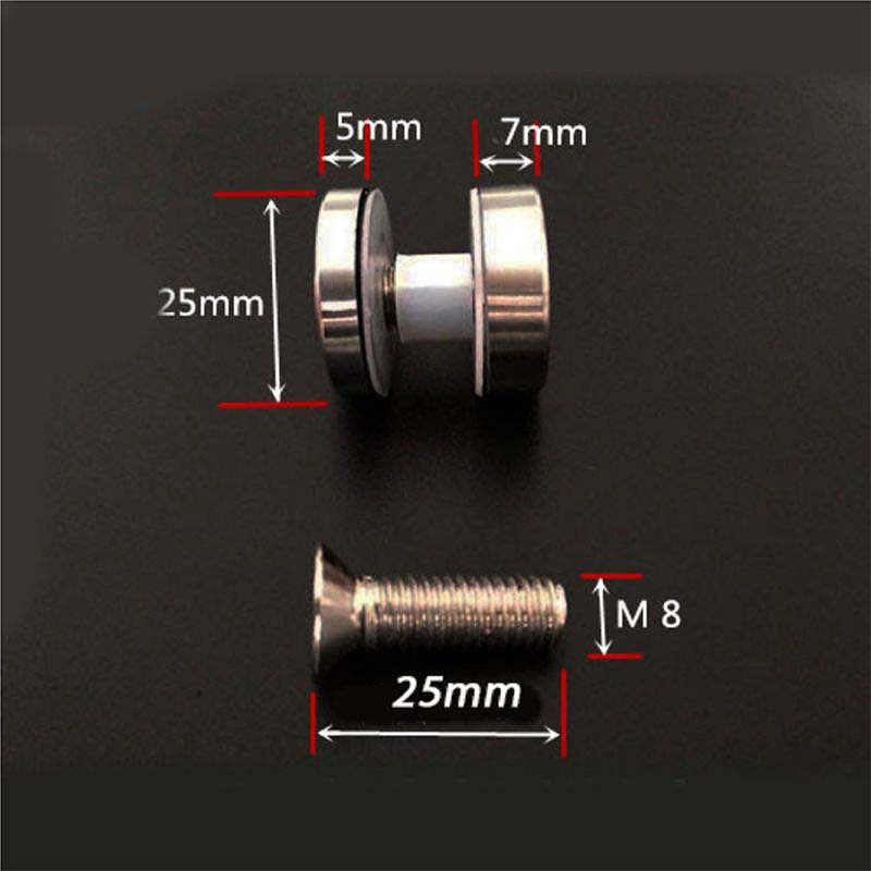 HJK 5pcs Baut Kaca Tangga Baut Penjepit Kaca Baut Railing Kaca Jepit Railing Tangga Stainless Steel