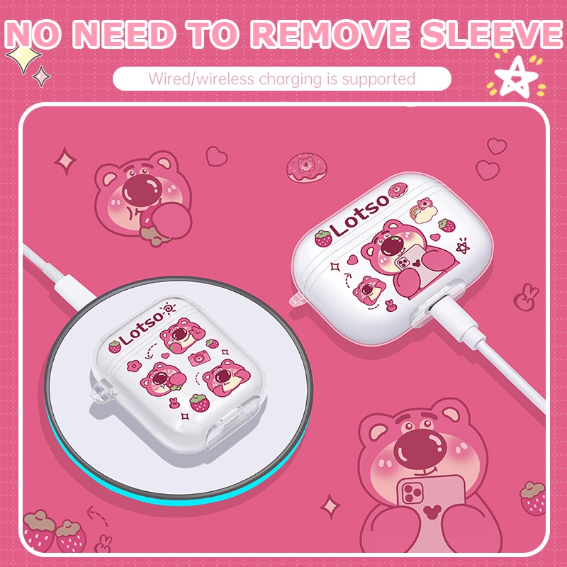 BEST DEALS Case i12 TWS Silicone Kartun Beruang Stroberi Pelindung Earphone cute Casing Aksesori