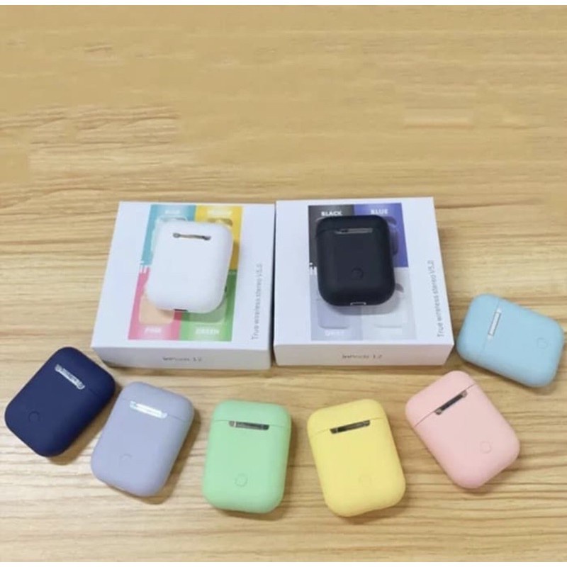 BIG PROMO Headset Bluetooth Inpods 12 i12 TWS Macaron Earphone Bluetooth Simple Warna for Android