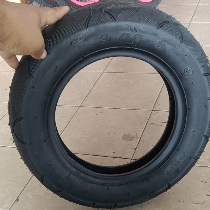 Ban Luar TUBELESS Sepeda Listrik RODA 3 ukuran 3.00 - 8 (semua merk)