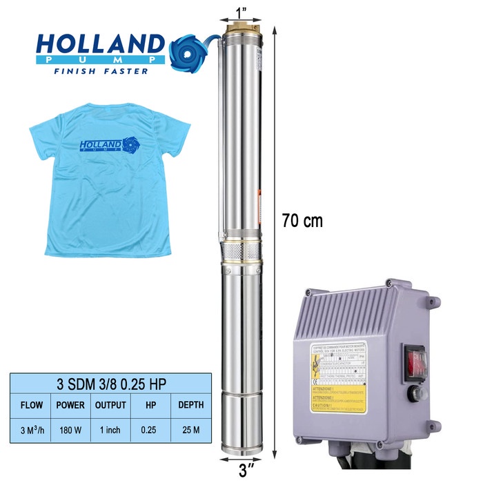 Promo Summersible Pump Holland 3 Inch 0.25 Hp Pk Pompa Satelit Full Tembaga