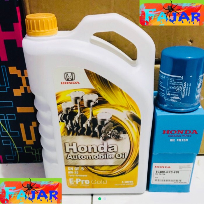 OLI MESIN MOBIL HONDA EPRO GOLD OW-20 4LITER MOBILIO BRIO BRV HRV
