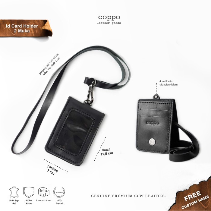 

Coppo - Id Card Holder Leather 2 Muka