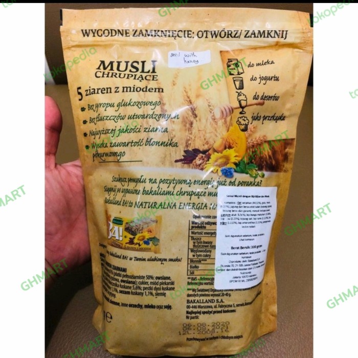 Tebaru Granola bakalland BA crunchy muesli 300gr / Seed With Honey / Nuts Berkualitas