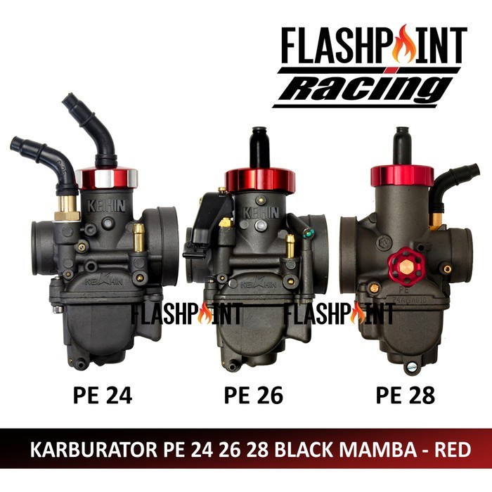 Karburator Black Mamba Pe 24 26 28 Karbu Pe24 Pe26 Pe28 Thailand Merah