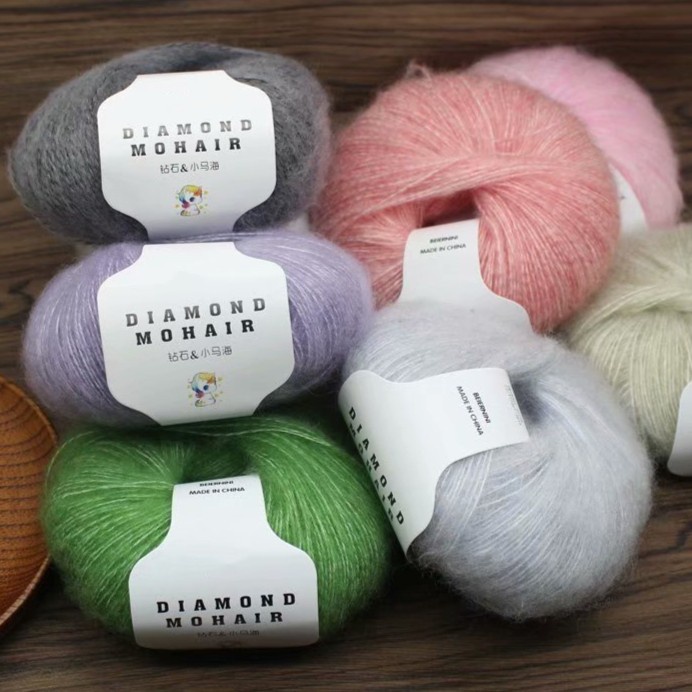 

25gram Benang Rajut Mohair Angola Yarn Handcraft Knit Weaving Part 2