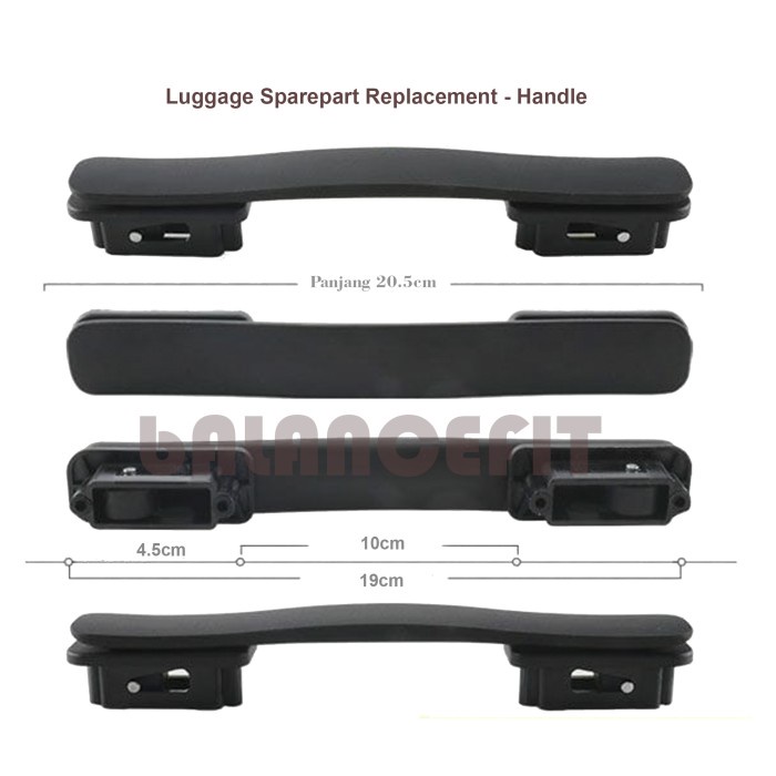 Handle Koper premium handle Tanam Lojel Strap Koper Bahan Karet