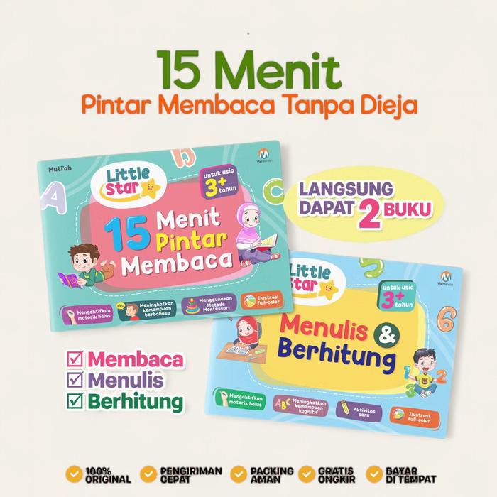 

SALE !!! BUKU BELAJAR MEMBACA ANAK : LITTLE STAR 15 MENIT PINTAR MEMBACA MENULIS & BERHITUNG UNTUK