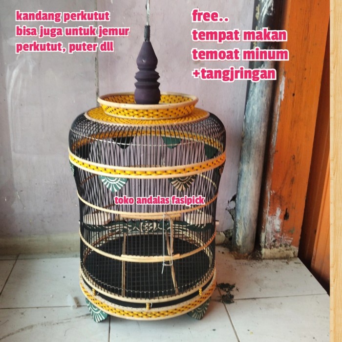 kandang burung perkutut rajut/kandang jemur perkutut,sangkar perkutut DiskonJual MurahHarga