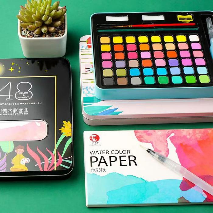 

CODSet Air Warna 48 Warna Per Set dengan Kuas dan Kertas Lukis - Painting Stationery DiskonJual