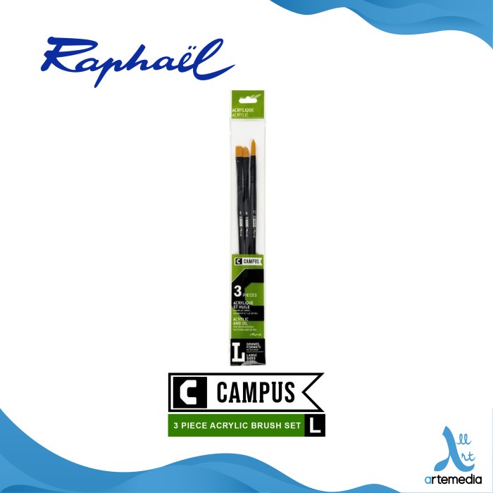 

Kuas Lukis Raphael Campus Large Set 3 Long Handle Synthetic Brush DiskonJual MurahHarga DiskonObral