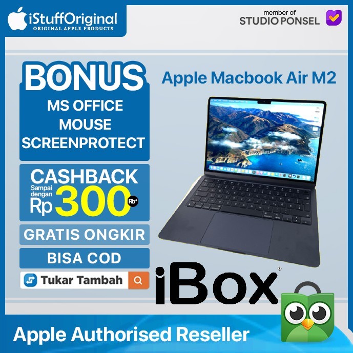 Apple Macbook Air 2022 M2 1Tb 512Gb 256Gb 13 In Ram 16Gb