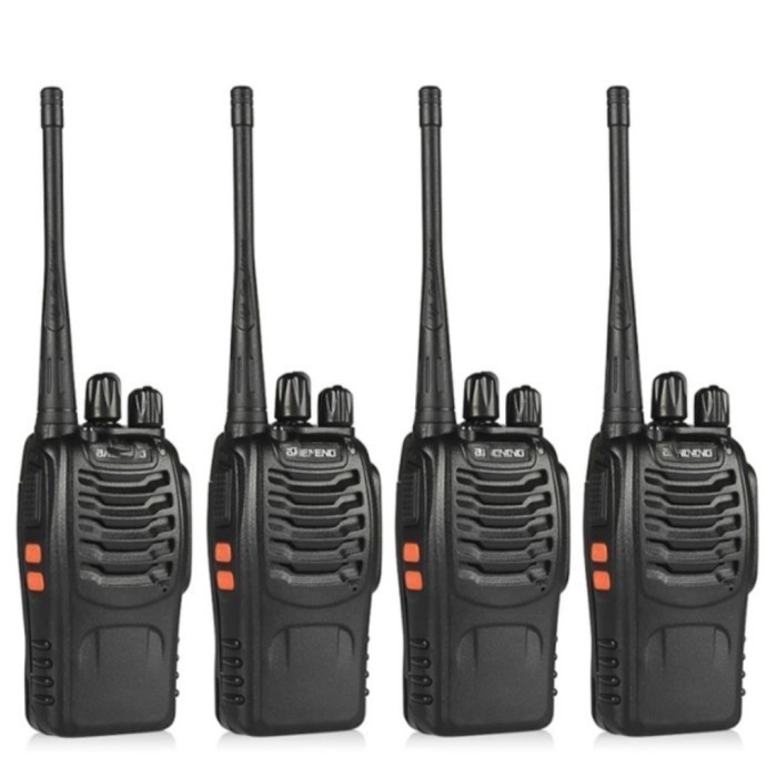 DISKON PAKET 4 HT WALKIE TALKIE BF 888S ORIGINAL READYY