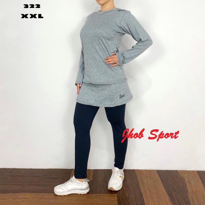 TERBAIK Setelan Olahraga Jumbo/Baju Senam Wanita Muslimah Big Size/Pakaian Senam Muslimah/Baju