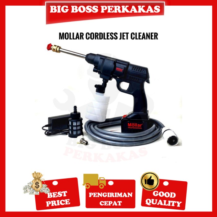 MOLLAR HPW 24V CORDLESS JET CLEANER MESIN CUCI MOTOR MOBIL AC BATERAI