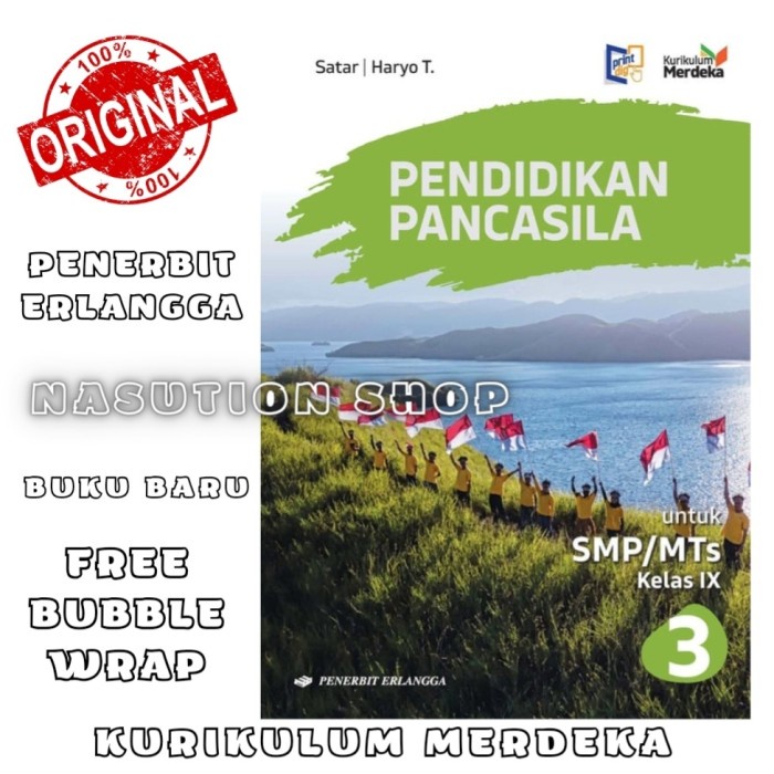 

SALE !!! BUKU PENDIDIKAN PANCASILA KELAS 3 / 9 SMP ERLANGGA KURIKULUM MERDEKA READYY