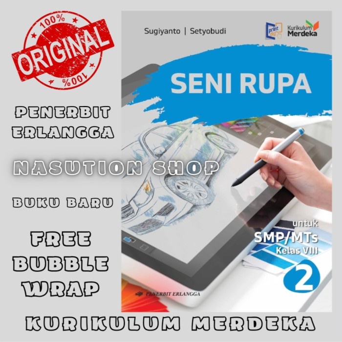 

SALE !!! BUKU SENI RUPA KELAS 2 / 8 VIII SMP/MTS ERLANGGA KURIKULUM MERDEKA ORI READYY