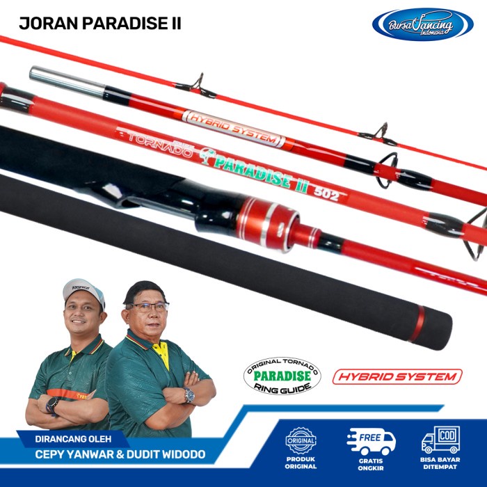 Joran Tornado Paradise II Fiber Solid Full Eva Garansi 1 Tahun
