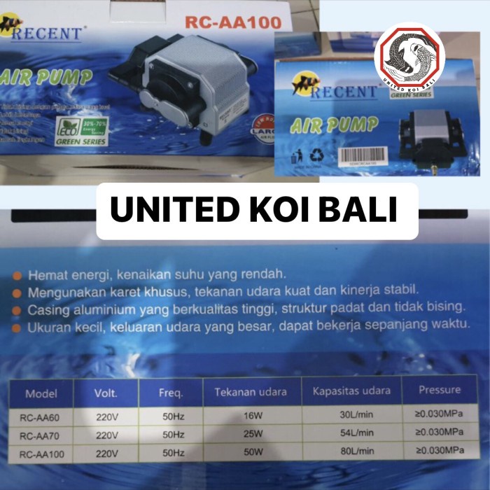 RECENT RC AA 100 AA100 BLOWER HI BLOW AERATOR MESIN GELEMBUNG UDARA