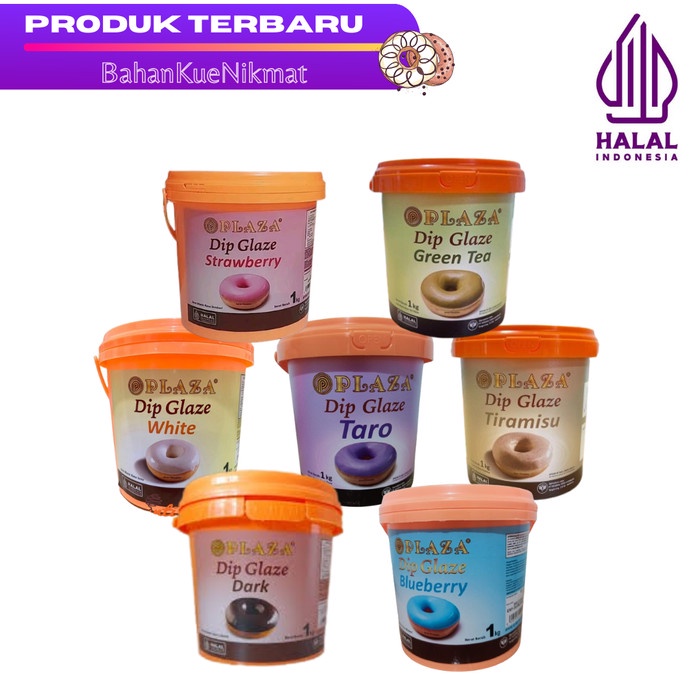 

Ready Stok" Plaza Dip Glaze Donat 1 Kg - Donut Topping 1Kg