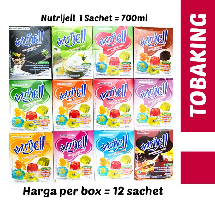 

Ready Stok" Nutrijell Jelly Box Isi 12 Nutrijel Jeli All Varian Puding
