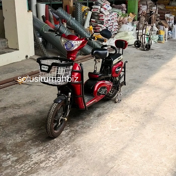 Produk Unggulan] selis murai non baterai complete set sepeda listrik display merah