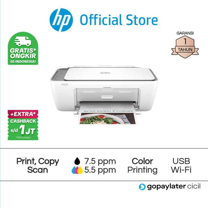 Printer HP DeskJet Wireless 2776 All in One Print Scan Copy Bluetooth TERLARIS/TERMURAH/TERPOPULER