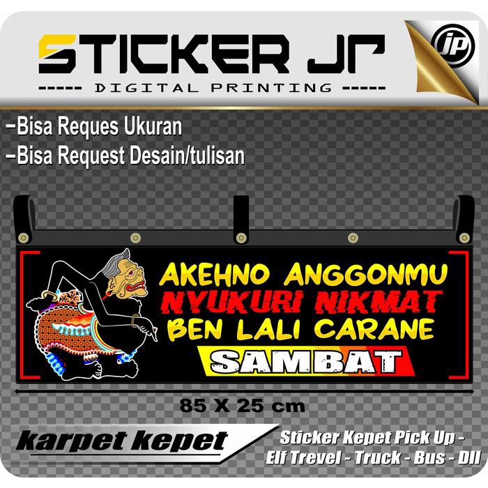 Sticker Karpet Kepet Mobil Pick Up L300, Truck, Bus, Grandmax Dll Kepet Ebek Penahan Lumpur Ukuran