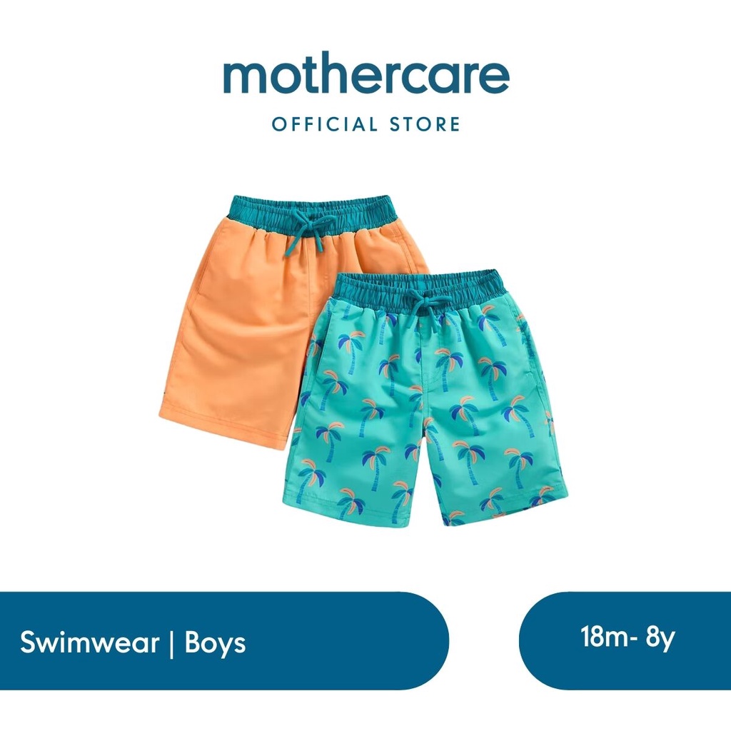 Mothercare Neon Swim Shorts - 2 Pack - Celana Renang Bayi Laki-laki (Hijau)