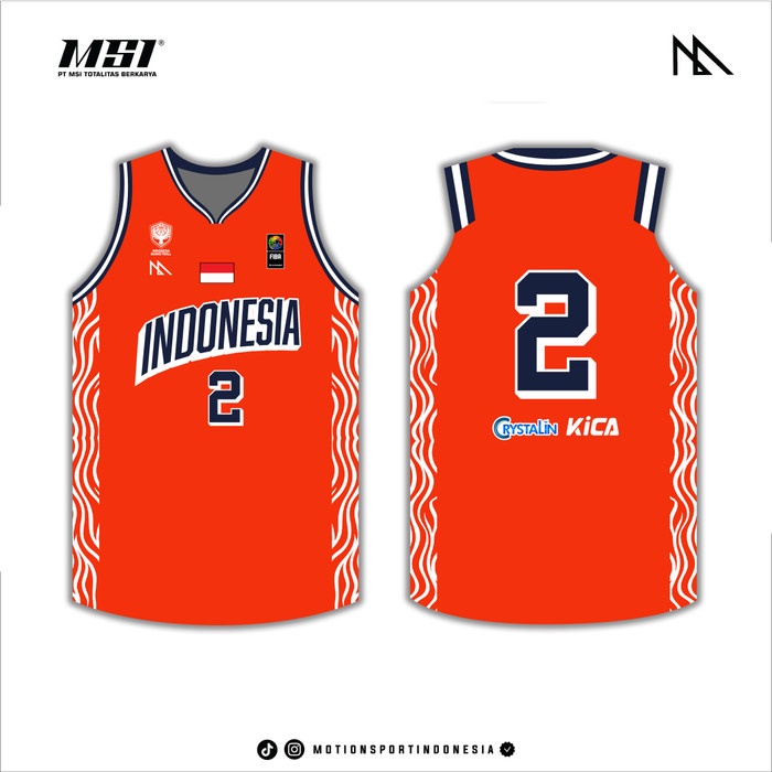 Jersey Basket MSI - Timnas Basket Indonesia U18 2024