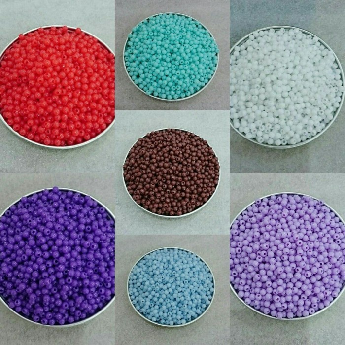 

cusss order] Mote Kapur Dop Bulat 4MM/Manik Kapur Aneka Warna