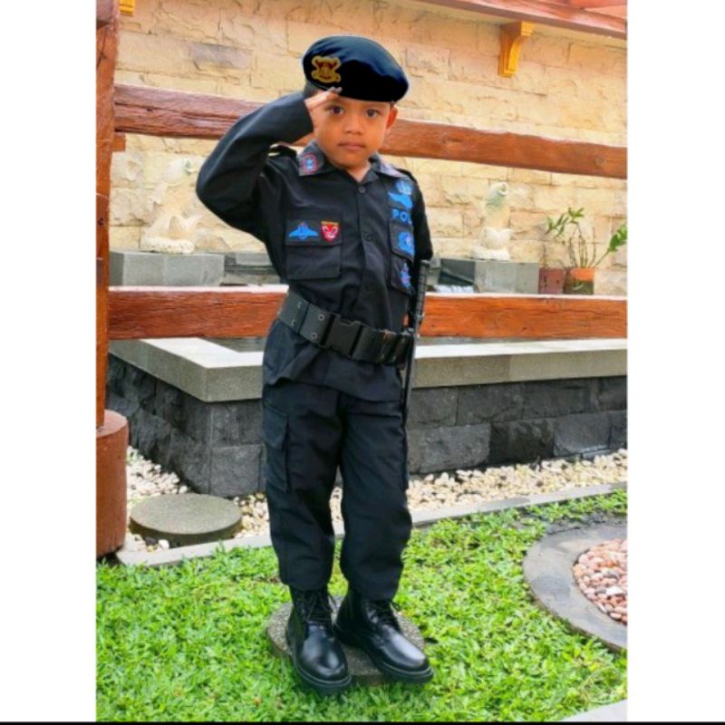 Baju Profesi Anak PDL BRIMOB TERMURAH / Baju Brimob Anak / KOSTUM ANAK BRIMOB CILIK / BAJU KARNAVAL