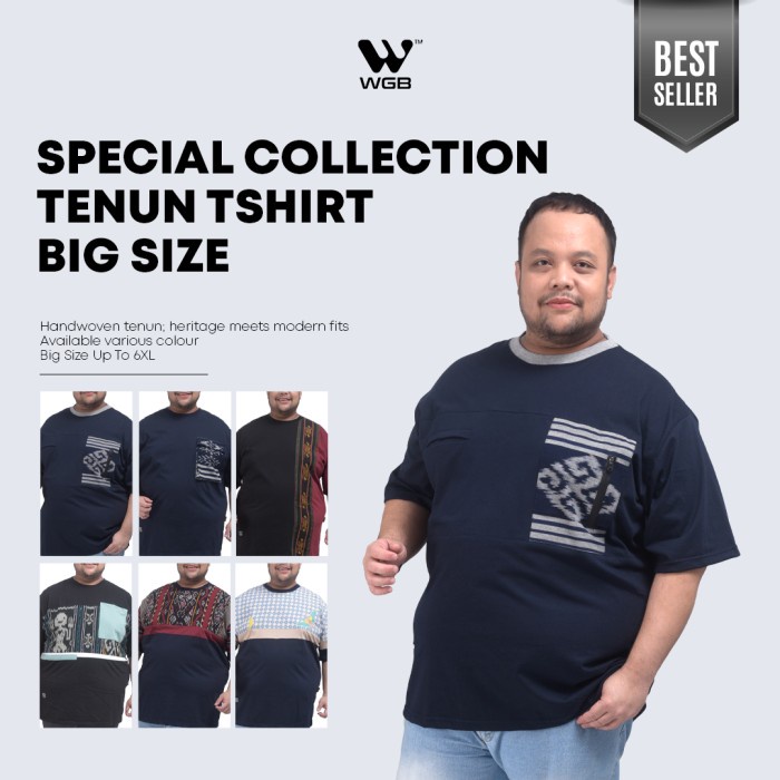 WGB Kaos Tenun Pria Big Size Ukuran Jumbo XXL XXXL