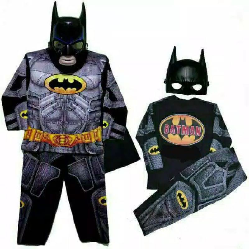 GRATIS TOPENG / BAJU ANAK BATMAN TOPENG SAYAP / KOSTUM ANAK BATMAN SAYAP