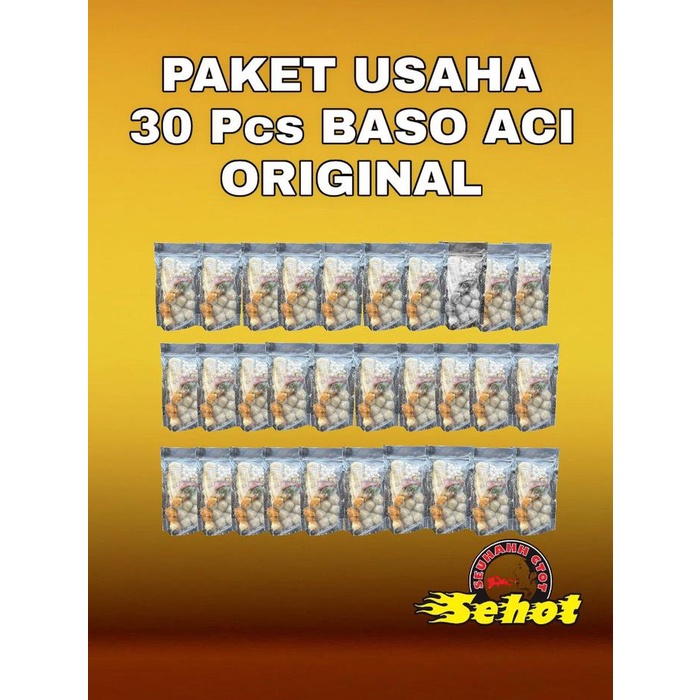 

Paket Hemat Baso Aci Original 30 Bungkus dengan Cuanki Lidah, Siomay Minibumbu, dan Cabe Bubuk -