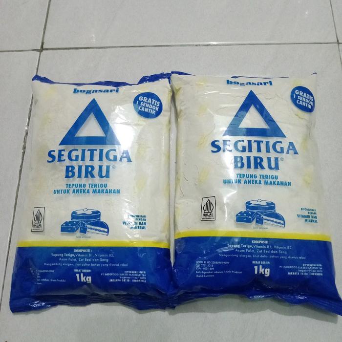 

Paket 2pcs terigu segitiga biru @ 1kg tepung terigu aneka makanan