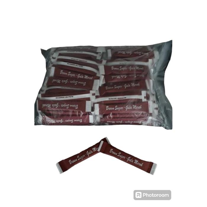 

Gula Merah Premium / Brown Sugar Kemasan Stik / Gula Aren Sachet isi 125 Pcs Bahan