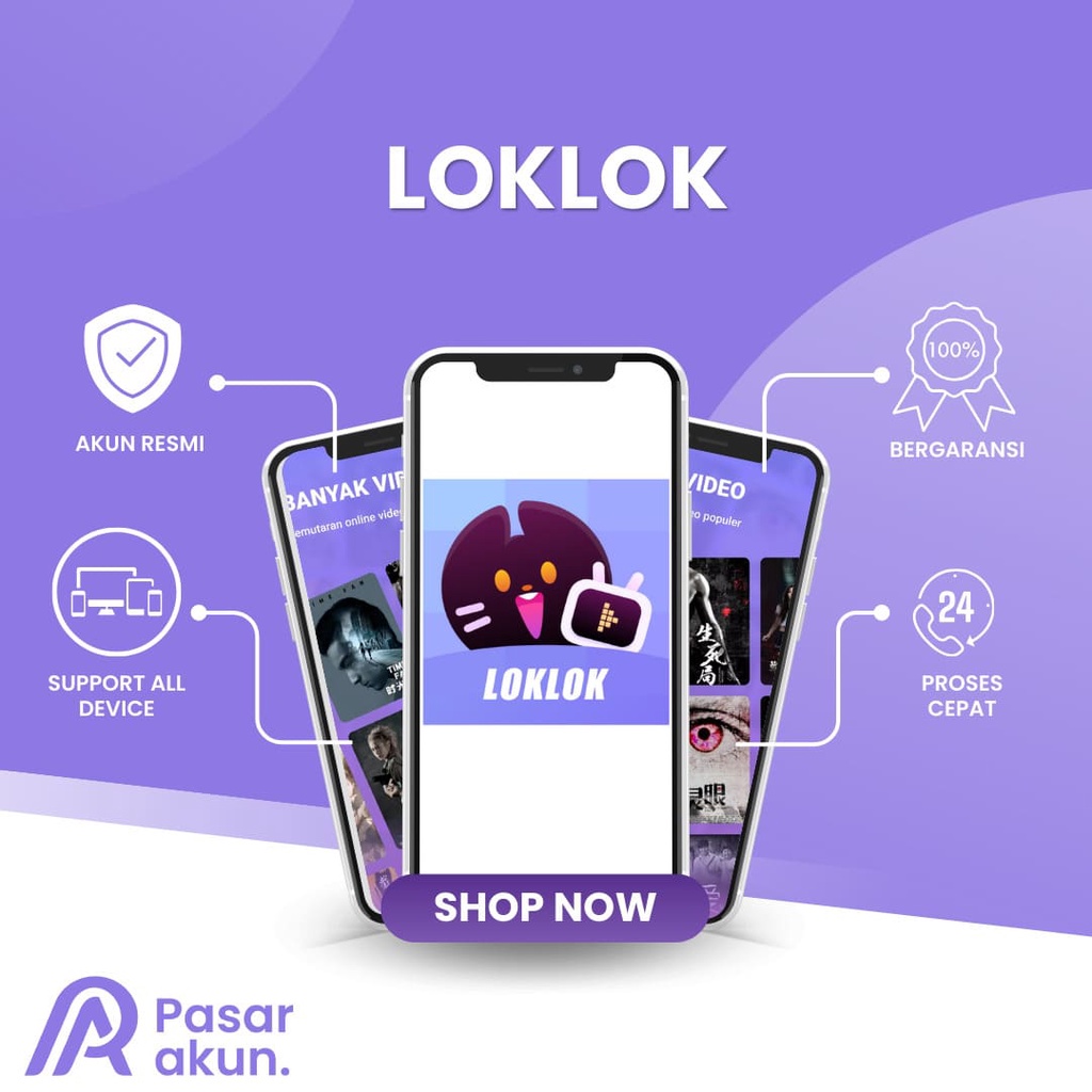 Loklok Premium 1 Tahun Untuk Semua Device Garansi Full (Buka 24 Jam)