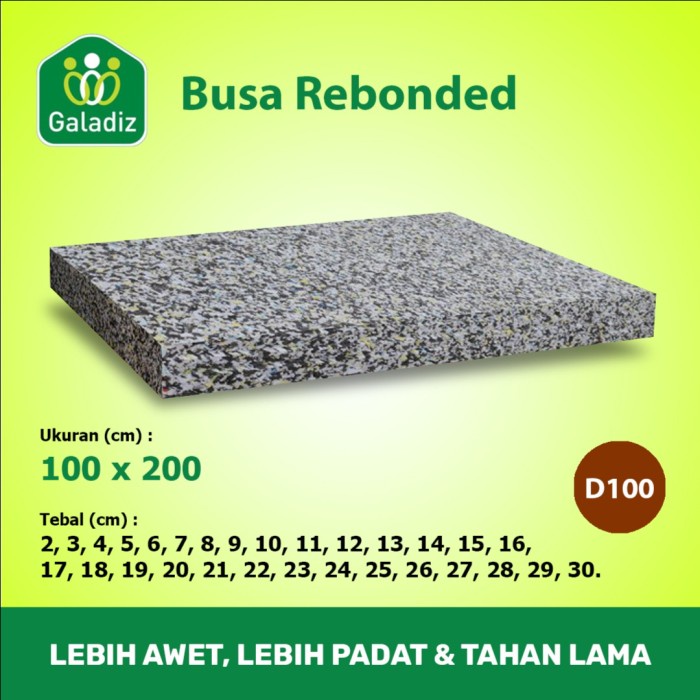 Busa Rebonded / Rebonded Foam / Matras Density 100 Uk 100 x 200